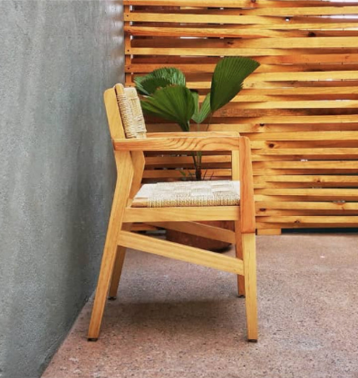 Silla Xtilu Tejida con descansabrazos